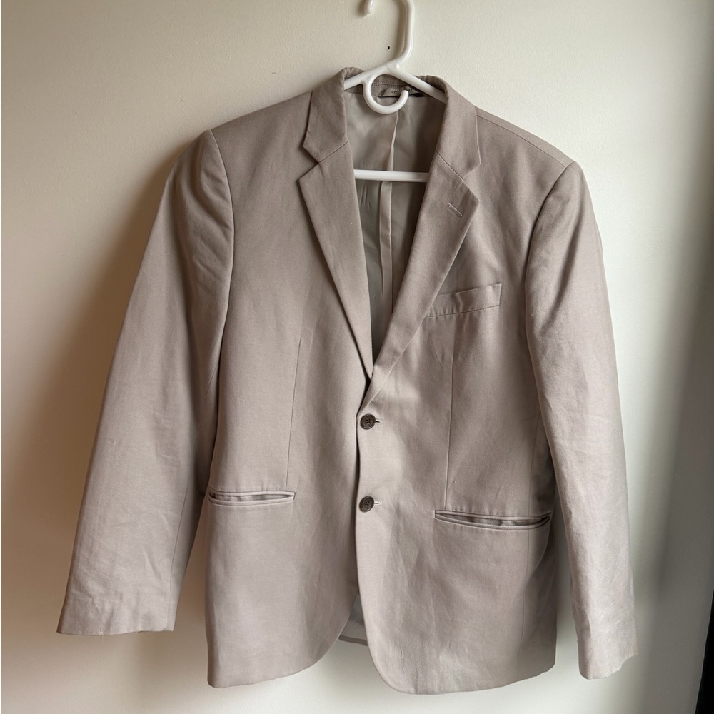 Banana Republic Men’s Cotton / Linen Khaki Blazer Tailored Slim 40S